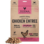 Vital Essentials Freeze Dried Cat Food Raw Chicken Crunchy Mini Nibs Grain Free Complete Meal Or Topper 12 Ounce