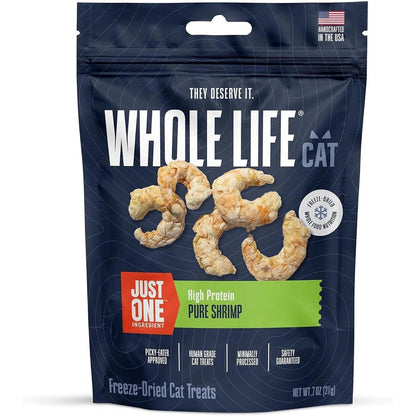 Whole Life Pet Products Just One Ingredient Shrimp Freeze Dried Cat Treats Human Grade High Protein Snacks And Food Topper 0.7 Ounce