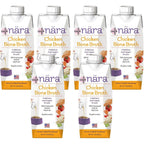 Cafe Nara Grain-Free Chicken Bone Broth Wet Food Topper For Dogs And Cats 100% Natural Healthy Hydration 1.1 Pounds Pack Of 6