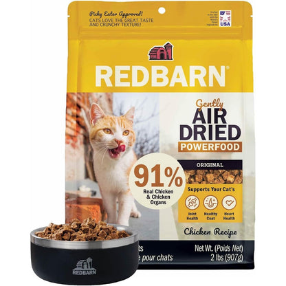Redbarn Air Dried Powerfood For Cats With Real Chicken Grain Free High Protein Dry Cat And Kitten Food 2 Pound Bag