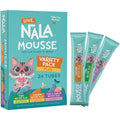 Love Nala Natural Lickable Cat Squeeze Up Treat And Food Topper Variety Plus Pack Mousse Wet Food Cat Puree Grain Free 24 Pack 0.5 Ounce Tubes