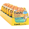 Inaba Dashi Delights Shredded Tuna Side Dish With Bonito Flake Broth Cat Food Complement 2.5 Ounce Cup 6 Cups Total