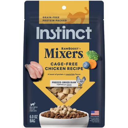 Instinct Raw Boost Mixers Chicken Formula Grain Free Freeze Dried Cat Food Topper 6 Ounces