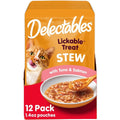 Hartz Delectables Stew Lickable Wet Cat Treat With Real Tuna And Salmon Food Topper Hydrating Grain Free 12 Pack 1.4 Ounce Pouches