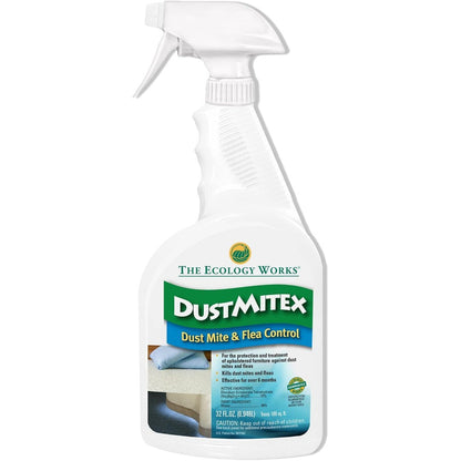 The Ecology Works DustMiteX spray bottle front view for home allergy relief
