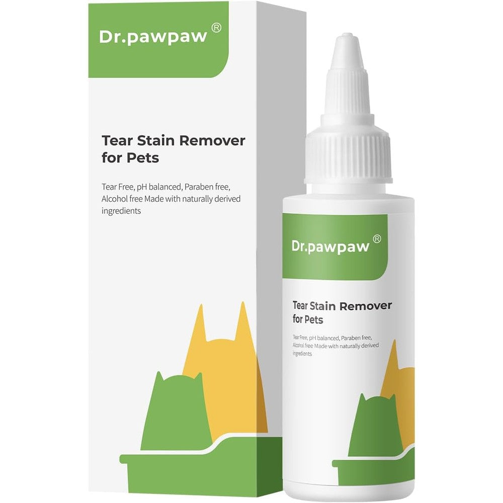 Ancopaws Tear Stain Remover front view pet eye drops for dogs and cats