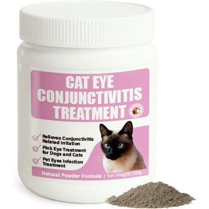 VetaSure cat eye conjunctivitis powder treatment front view of the packaging jar