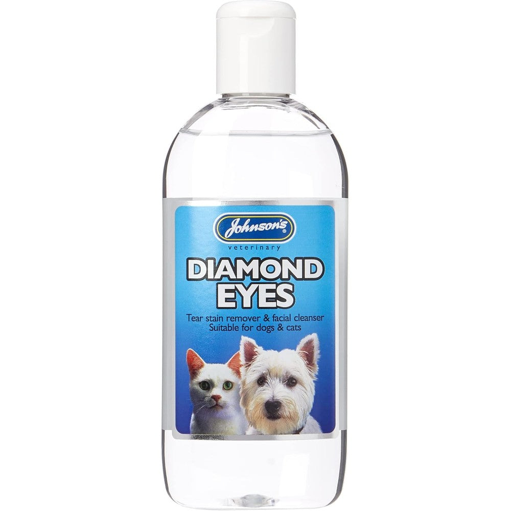 Johnson's Veterinary Diamond Eyes tear stain remover 250ml bottle front view