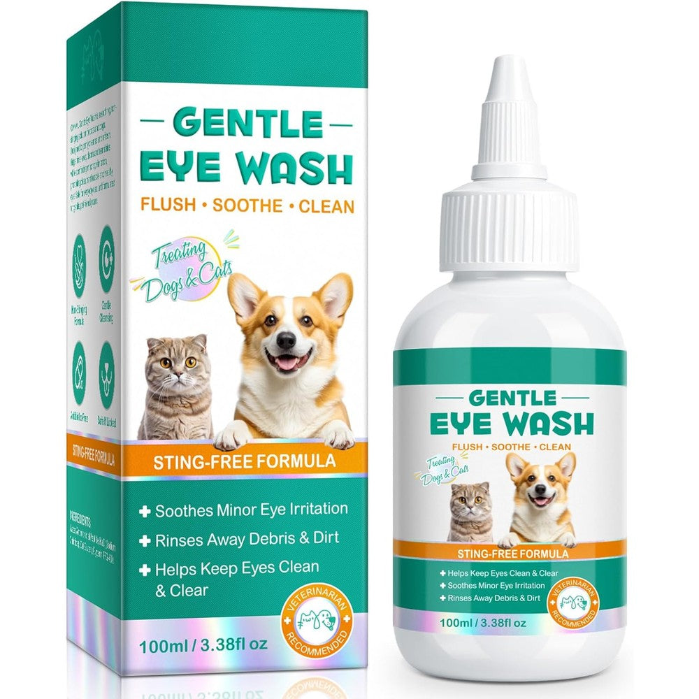 Oimmal Gentle Pet Eye Drops 100ml bottle front view for pet eye care.