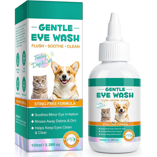 Oimmal Gentle Pet Eye Drops 100ml bottle front view for pet eye care.