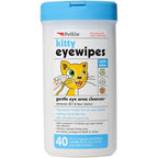 Petkin Kitty Eye Wipes front view of 40 count canister for cat tear stain removal
