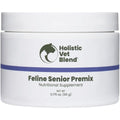 Holistic Vet Blend Feline Senior Blend Powder front view jar for aging cat nutrition.