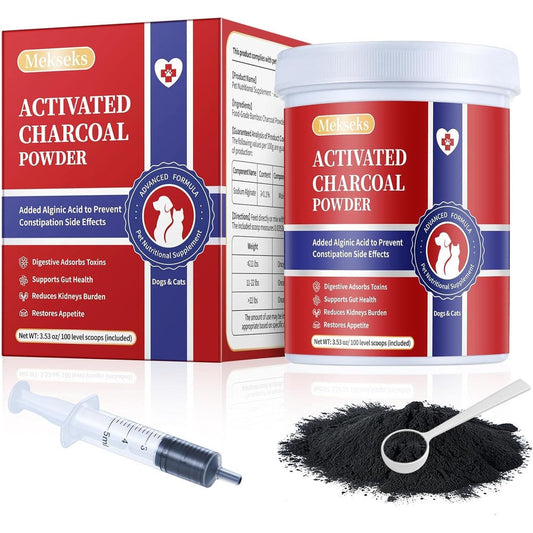 ROZJOVU activated charcoal powder for dogs front view pet first aid kit