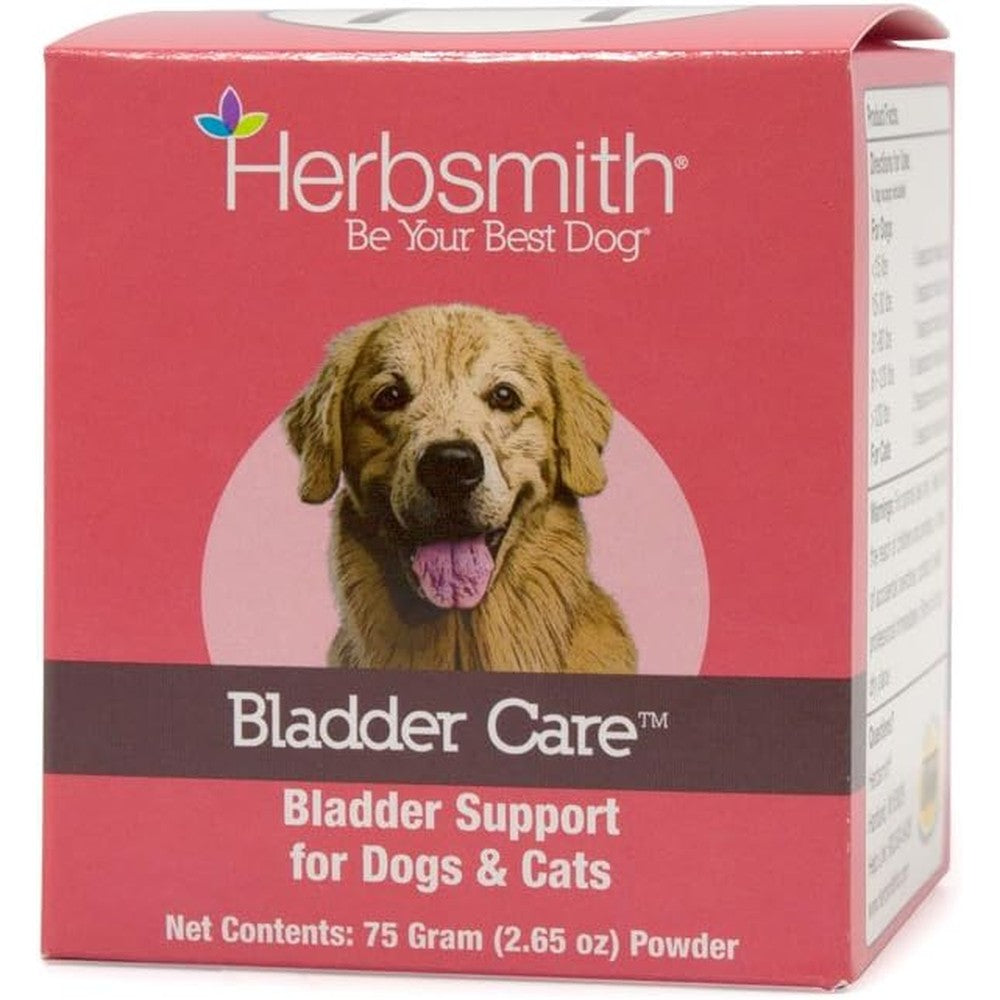 Herbsmith Bladder Care powder supplement front view for pet urinary tract health.
