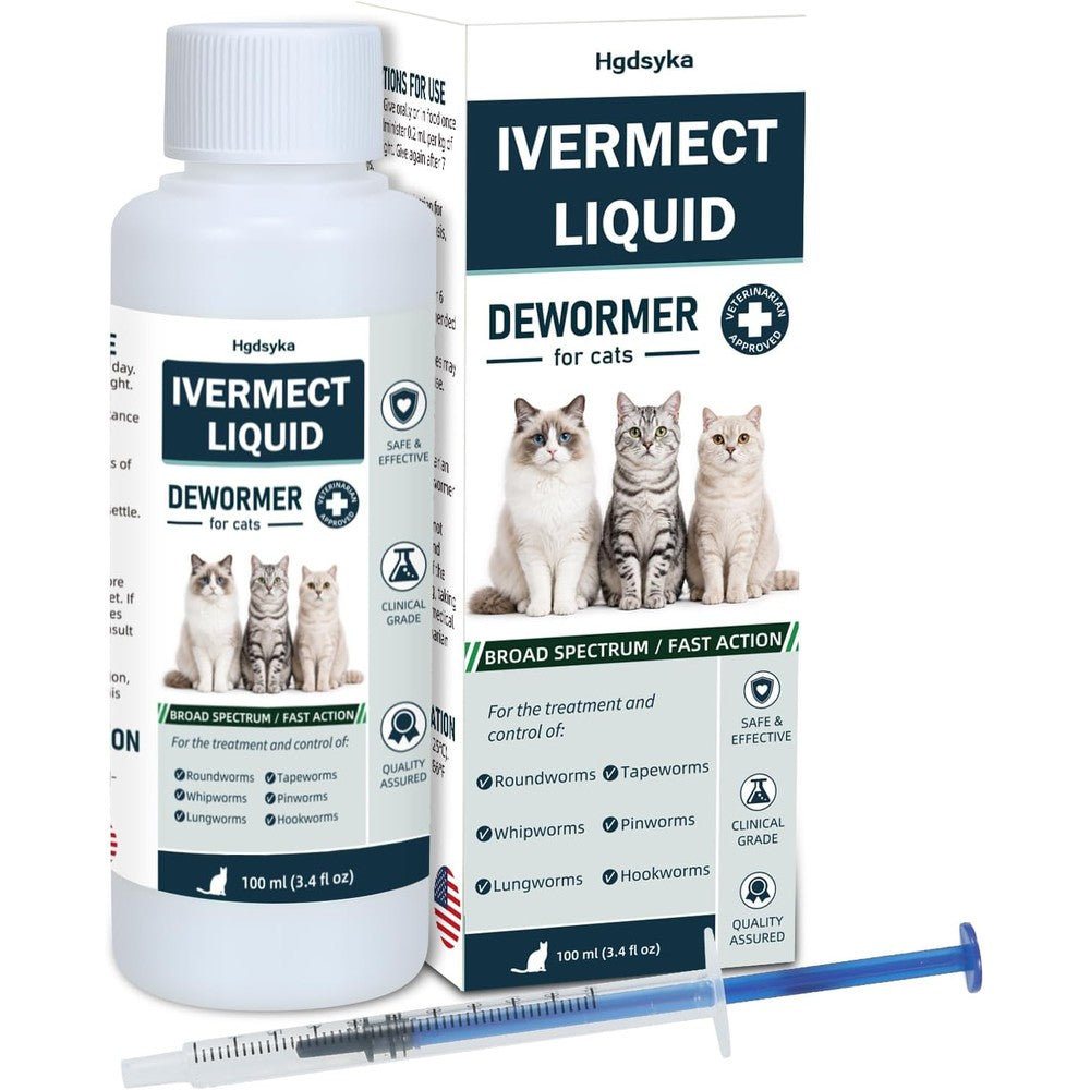 Luxevib Dewormer for Cats broad spectrum digestive cleanser 100ml bottle front view