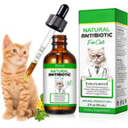FuzzyUp natural antibiotics for cats front view bottle with dropper for immune support