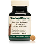 Standard Process Inc Feline Enteric Support front view bottle of cat digestive supplement