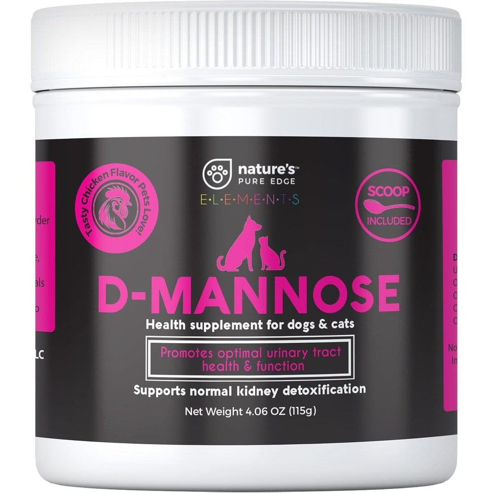 Nature's Pure Edge D-Mannose pet supplement front view container