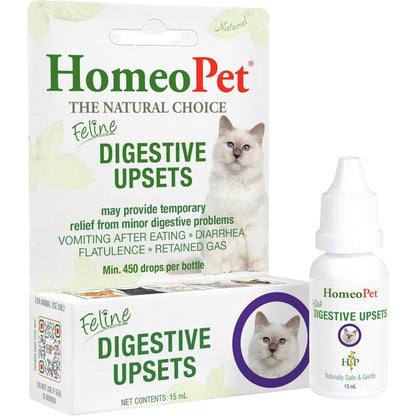 HomeoPet Feline Digestive Upsets front packaging view natural cat diarrhea relief drops
