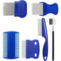 HJZHII 6 pieces flea lice comb set for cats and dogs front view