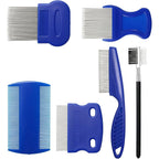 HJZHII 6 pieces flea lice comb set for cats and dogs front view