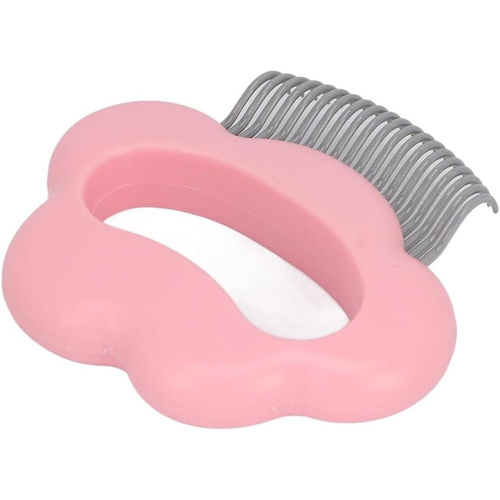 Kukerose Safe Shell Style Cat Massage Comb in pink front view for grooming