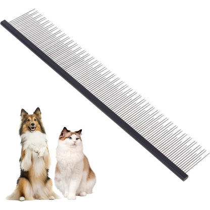 Susook 8.5 Inch Professional Dual Tooth Pet Grooming Comb front view