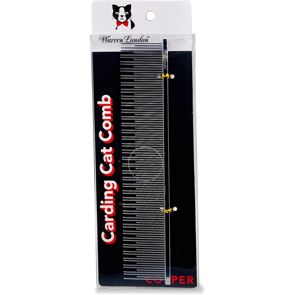 Warren London Carding Cat Comb 7.5 inch front view