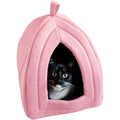 Petmaker Cat House Indoor Bed With Removable Foam Cushion Pet Tent For Small Animals Pink