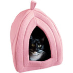 Petmaker Cat House Indoor Bed With Removable Foam Cushion Pet Tent For Small Animals Pink