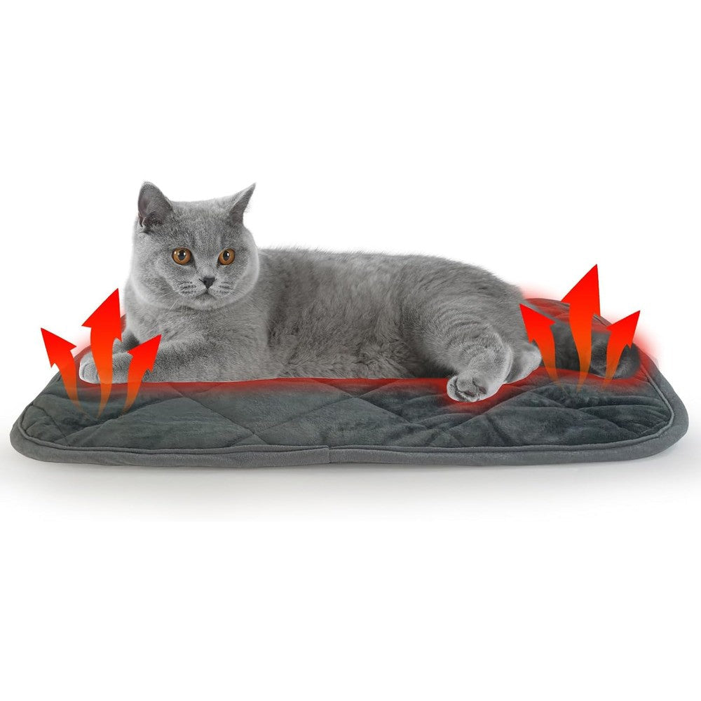 AUPETEK Self Warming Cat Bed Indoor And Outdoor Super Soft Self Heating Pet Mat Washable Thermal Pad For Cats And Dogs 21 By 15.7 Inch