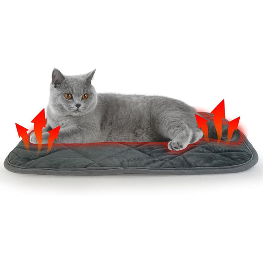 AUPETEK Self Warming Cat Bed Indoor And Outdoor Super Soft Self Heating Pet Mat Washable Thermal Pad For Cats And Dogs 21 By 15.7 Inch