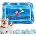 Caedrea Thickened Cat Water Bed Sensory Playmat Square Inflatable Pet Cooling Mat With Floating Marine Life Toys 27.16 By 19.68 Inches