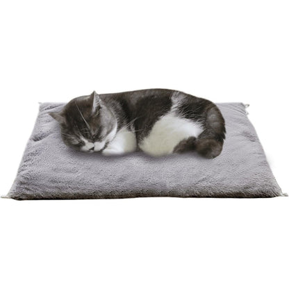 Petfelix Self Warming Mat Non Skid Thermal Pet Cushion Washable Outdoor Insulation For Cat House And Carrier Grey 24 Inches By 20 Inches