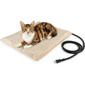 NICREW Pet Heating Pad For Dogs And Cats Heated Pet Mat With Steel Wrapped Cord And Soft Fleece Cover 17.7 X 15.7 Inches 30 Watts