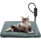 Gasur Heated Cat Bed Waterproof Electric Pet Heating Pad With Adjustable Timer And Temperature Indoor Pet Bed Small Eighteen By Sixteen Inches