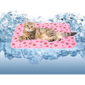 DELIFUR Cat Cooling Mat Self Cooling Pet Ice Pad For Kitten Cat Puppy Machine Washable Small Pink Watermelon