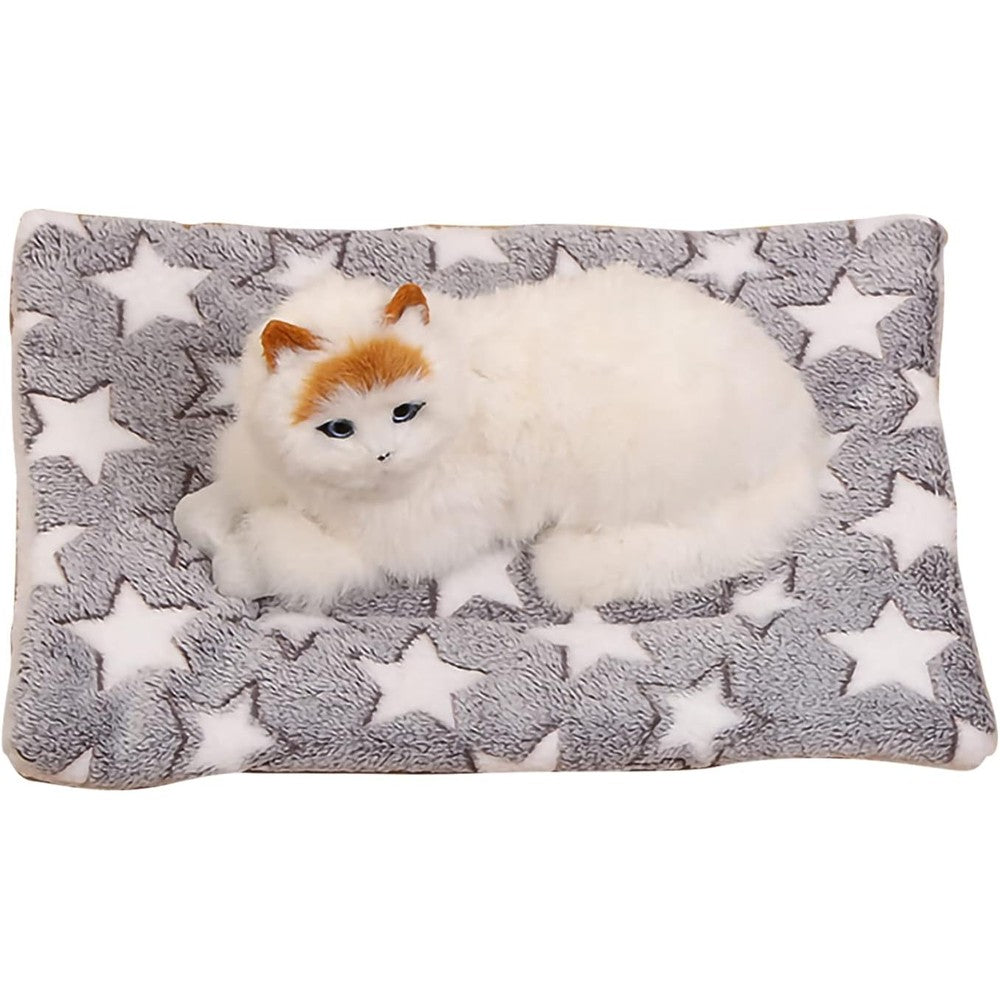 UIRPK Cozy Calming Cat Blanket For Anxiety And Stress Relief Ultra Soft Faux Fur Flannel Pet Mat For Indoor Cats Variant A Large Size