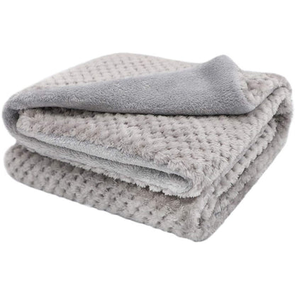 Furrybaby Premium Fluffy Fleece Dog Blanket Reversible Double Layer Soft Pet Throw For Dogs And Cats Grey Medium 32x40 Inches