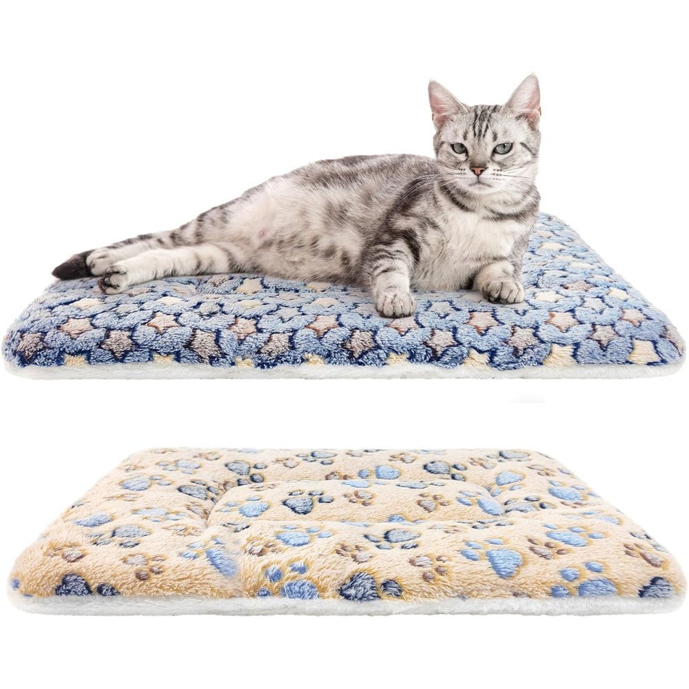 HeNdShe 2 Pack Cat Blankets For Indoor Cats Ultra Soft Reversible Fluffy Flannel Blanket And Washable Pet Pad For Small Dogs And Cats