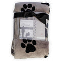 Pawprints Left By You Pet Memorial Blanket With Heartfelt Sentiment Gray Plush Fleece Pet Loss Bereavement Gift Sixty Inches By Fifty Inches