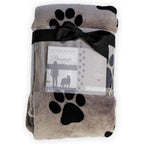 Pawprints Left By You Pet Memorial Blanket With Heartfelt Sentiment Gray Plush Fleece Pet Loss Bereavement Gift Sixty Inches By Fifty Inches