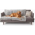 Furhaven Waterproof Throw Blanket For Dogs And Indoor Cats Shaggy Plush Calming Long Faux Fur And Velvet Pet Blanket Mist Gray Extra Large