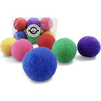 Earthtone Solutions Wool Cat Felt Ball Toys front view of colorful packaging