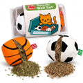 Agape Natural Catnip And Silvervine Filled Cat Toy Balls 2 Pack With Bell Sound For Indoor Cats And Kittens Interactive Exercise And Dental Health - Image 1
