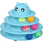 Upsky cat toy roller front view interactive three level turntable for kittens