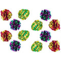 PETFAVORITES Original Mylar Crinkle Balls Cat Toys front view of twelve pack interactive cat toys