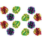 PETFAVORITES Original Mylar Crinkle Balls Cat Toys front view of twelve pack interactive cat toys