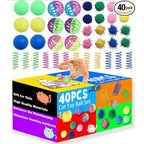 Flashine 40-piece cat toy set for indoor cats front view