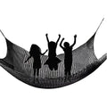 LGLFDJ Double Layer Safety Netting Kids Climbing Protection For Backyard Playground Suspension Bridge And Patio Hammock Size 9.8 X 19.7 Feet Black
